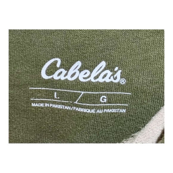 Vintage Cabela's Green Hoodie Size Large - Picture 3 of 3